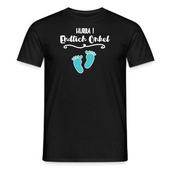 Onkel Werden Baby Verkündung Onkels Patenonkel - Männer T-Shirt - Schwarz - Vorne - AI Model Male 178 light (178cm)