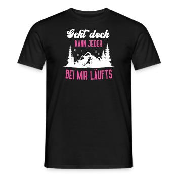 Skilanglauf Langlaufen Langläuferin Ski Langlauf - Männer T-Shirt - Schwarz - Vorne - AI Model Male 178 light (178cm)