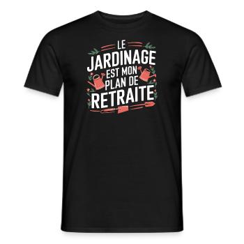 Gartenarbeit ist meine Altersvorsorge - Männer T-Shirt - Schwarz - Vorne - AI Model Male 178 light (178cm)