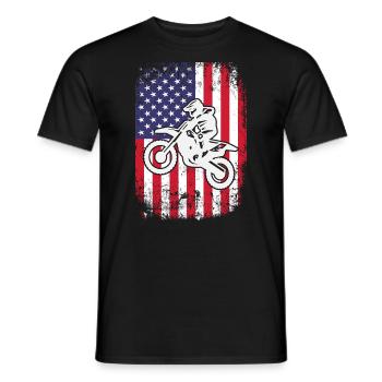 Motocross MX Supercross Enduro Dirt Bike - T-shirt homme - noir - Devant - AI Model Male 178 light (178cm)