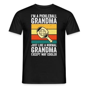 I'm pickleball grandma just like a normal grandma - T-shirt homme - noir - Devant - AI Model Male 178 light (178cm)