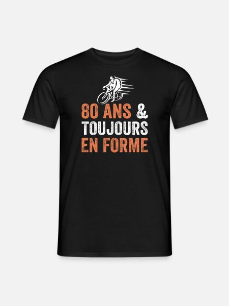 80th Anniversary Gift Bicycle - Men's T-Shirt - black