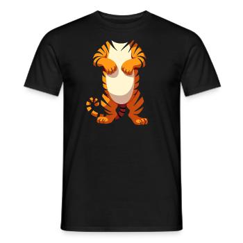 Tiger Kostüm Karneval Tigerkostüm Fasching - Männer T-Shirt - Schwarz - Vorne - AI Model Male 178 light (178cm)