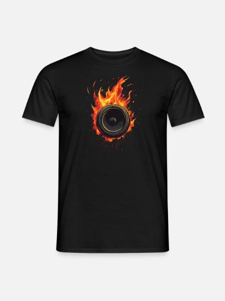 DJ Musik Box Lautsprecher Bass Rave - Männer T-Shirt - Schwarz