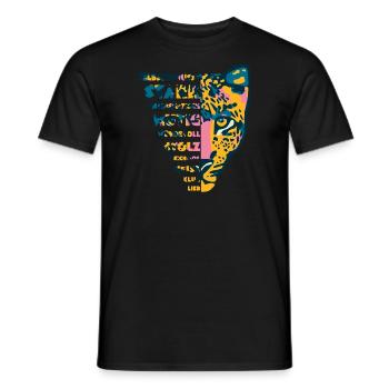Löwe Kopf🦁 Selbstbewusst, Stark, Wündervoll, Lieb - Männer T-Shirt - Schwarz - Vorne - AI Model Male 178 light (178cm)