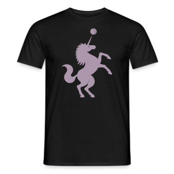 Unicorn Tennis Player Silhouette Minimalist - Men's T-Shirt - black - Front - AI Model Male 178 light (178cm)