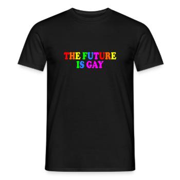 The future is gay - T-shirt homme - noir - Devant - AI Model Male 178 light (178cm)