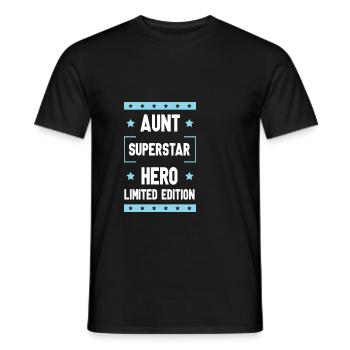 Aunt Limited Edition Saying - Men's T-Shirt - black - Front - AI Model Male 178 light (178cm)