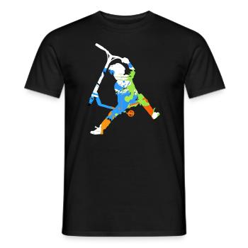 Freestyle-Roller - Männer T-Shirt - Schwarz - Vorne - AI Model Male 178 light (178cm)