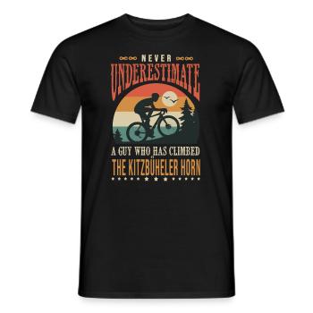 ein Typ, der das Kitzbüheler Horn bestiegen hat - Männer T-Shirt - Schwarz - Vorne - AI Model Male 178 light (178cm)