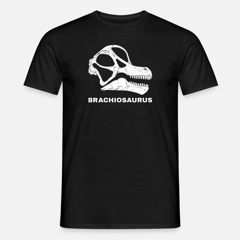 Brachiosaurus Fossil Kopf - Männer T-Shirt - Schwarz