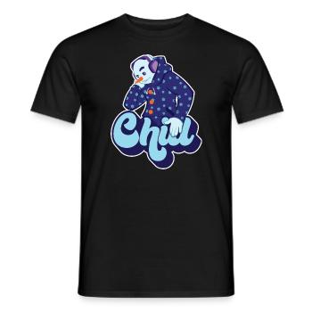 Chill Cool Fun Schneemann Winter Schnee Weihnachtsgeschenk - Männer T-Shirt - Schwarz - Vorne - AI Model Male 178 light (178cm)