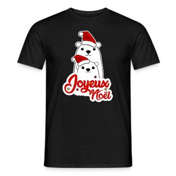 Joyeux Noel Noël fêter noël - T-shirt homme - noir - Devant - AI Model Male 178 light (178cm)
