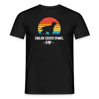 English Cocker Spaniel - Männer T-Shirt - Schwarz - Vorne - AI Model Male 178 light (178cm)