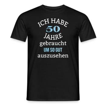 50 Jahre Geburtstag Mann Geschenk Männer lustig - Männer T-Shirt - Schwarz - Vorne - AI Model Male 178 light (178cm)