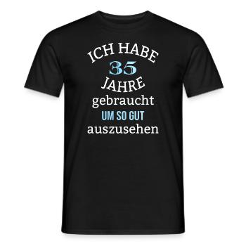 35 Jahre Geburtstag Mann Geschenk Männer lustig - Männer T-Shirt - Schwarz - Vorne - AI Model Male 178 light (178cm)