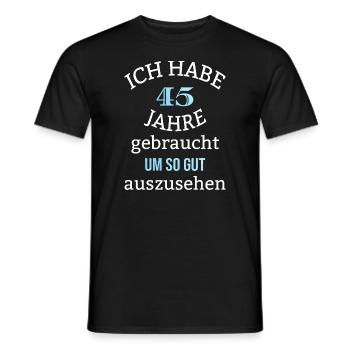 45 Jahre Geburtstag Mann Geschenk Männer lustig - Männer T-Shirt - Schwarz - Vorne - AI Model Male 178 light (178cm)