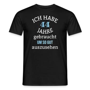 44 Jahre Geburtstag Mann Geschenk Männer lustig - Männer T-Shirt - Schwarz - Vorne - AI Model Male 178 light (178cm)