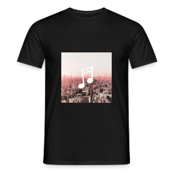 Music Shirt City - Männer T-Shirt - Schwarz - Vorne - AI Model Male 178 light (178cm)