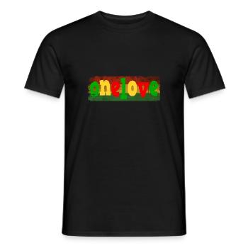 One Love - Männer T-Shirt - Schwarz - Vorne - AI Model Male 178 light (178cm)