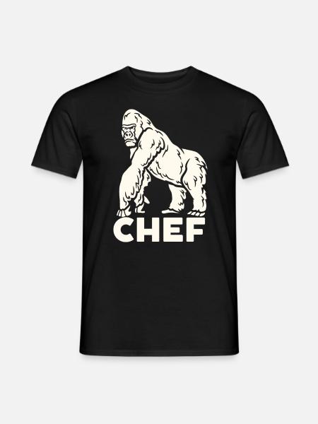 Gorille le Chef - T-shirt homme - noir