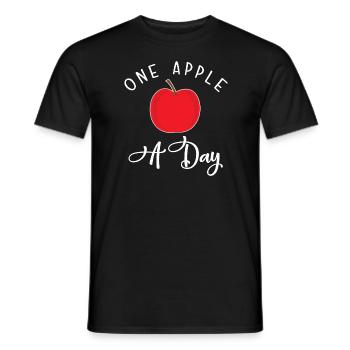 One Apple a day - Men's T-Shirt - black - Front - AI Model Male 178 light (178cm)
