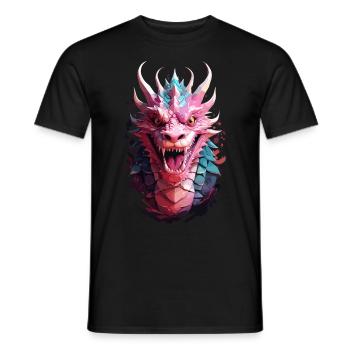 Düsterer Blick des Drachen - Männer T-Shirt - Schwarz - Vorne - AI Model Male 178 light (178cm)