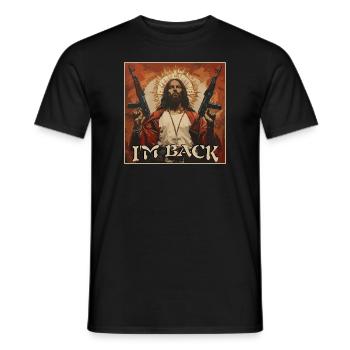 Jesus Colored AR15 - Men's T-Shirt - black - Front - AI Model Male 178 light (178cm)