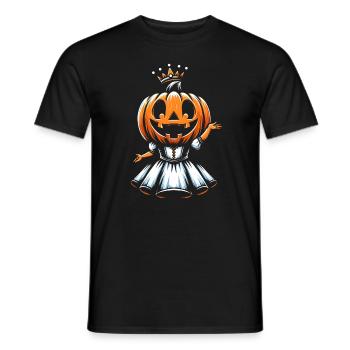 Princesse citrouille d’Halloween avec couronne - T-shirt homme - noir - Devant - AI Model Male 178 light (178cm)