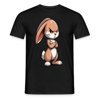 Kaninchen Hase Hasen langohr Klopfer Rammler - Männer T-Shirt - Schwarz - Vorne - AI Model Male 178 light (178cm)