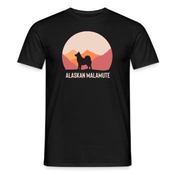 Alaskan Malamute Dog - Men's T-Shirt - black - Front - AI Model Male 178 light (178cm)