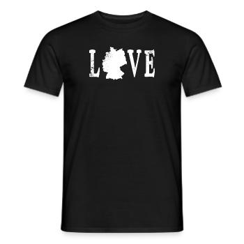 Love Germany / Deutschland Love - Männer T-Shirt - Schwarz - Vorne - AI Model Male 178 light (178cm)