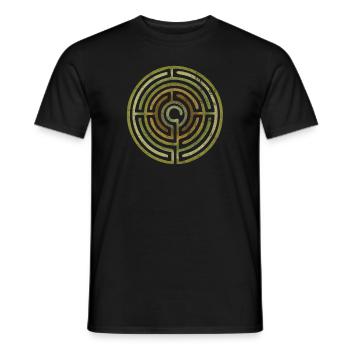 Maze icon - Men's T-Shirt - black - Front - AI Model Male 178 light (178cm)