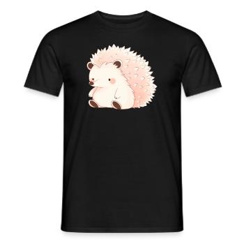 Süßer Vintage Igel - Männer T-Shirt - Schwarz - Vorne - AI Model Male 178 light (178cm)