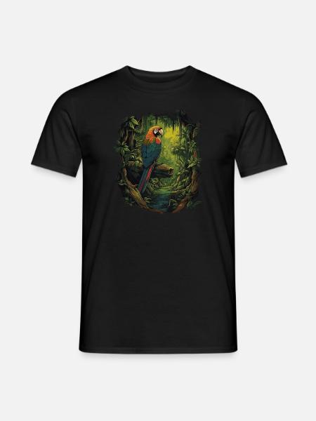Baby Parrot Bird Ara Wilderness - T-shirt męski - czarny