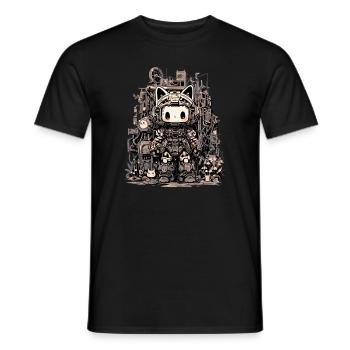 RoboCat - T-shirt homme - noir - Devant - AI Model Male 178 light (178cm)
