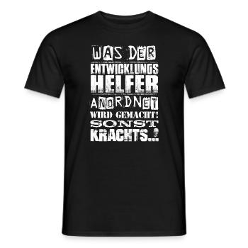 Beruf - Was der Entwicklungshelfer anordnet... - Männer T-Shirt - Schwarz - Vorne - AI Model Male 178 light (178cm)