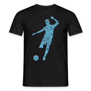 Foot Word Art Joueur De Football - T-shirt homme - noir - Devant - AI Model Male 178 light (178cm)