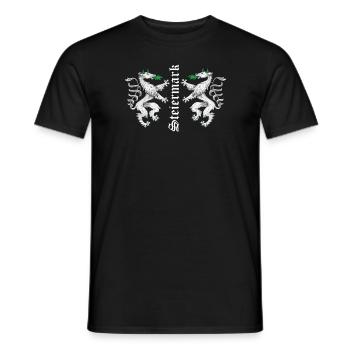 Steiermark Wappen - Männer T-Shirt - Schwarz - Vorne - AI Model Male 178 light (178cm)