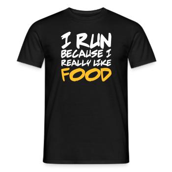 Run - T-shirt homme - noir - Devant - AI Model Male 178 light (178cm)