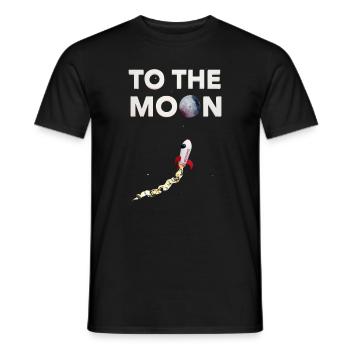 Zum Mond - To The Moon - Men's T-Shirt - black - Front - AI Model Male 178 light (178cm)