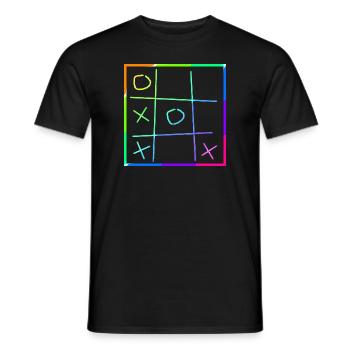 Tic Tac Toe | Spiel | Symbole - Männer T-Shirt - Schwarz - Vorne - AI Model Male 178 light (178cm)