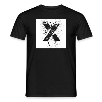 X coloré | icône | | cadeaux blanc - T-shirt homme - noir - Devant - AI Model Male 178 light (178cm)