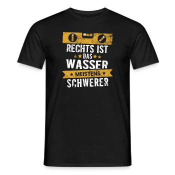 Lustiger Maurer Handwerker Wasserwaage Spruch - Männer T-Shirt - Schwarz - Vorne - AI Model Male 178 light (178cm)