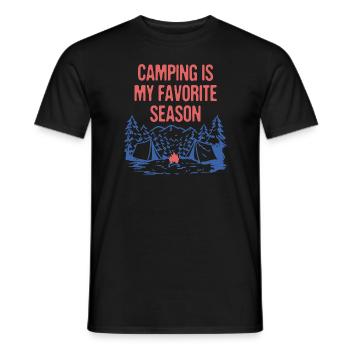 Camping is My Favorite Season Camper Summer Camp - Männer T-Shirt - Schwarz - Vorne - AI Model Male 178 light (178cm)