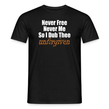 unforgiven - Men's T-Shirt - black - Front - AI Model Male 178 light (178cm)
