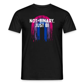 Not-binaire Juste Bi Bisexuel Dictons Bi Pride - T-shirt homme - noir - Devant - AI Model Male 178 light (178cm)