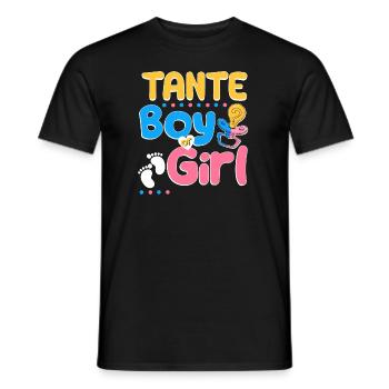 Pink or Blue Tante Loves You Best Auntie Ever - Men's T-Shirt - black - Front - AI Model Male 178 light (178cm)