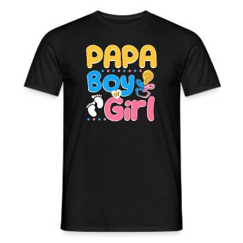 Pink or Blue Papa t’aime le meilleur papa de tous les temps - T-shirt homme - noir - Devant - AI Model Male 178 light (178cm)