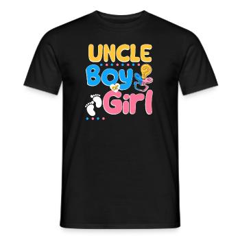 Pink or Blue Uncle Loves You Best Uncle Ever - Männer T-Shirt - Schwarz - Vorne - AI Model Male 178 light (178cm)